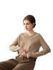 Jersey de cuello en V de cachemira: Suéter Elegante, Cálido y Rejuvenecedor para Mujer - Colección Otoño/Invierno