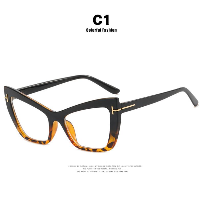 New Brand Design Fashion Cat Eye Leopard Glasses Women Frame Photochromic Anti Blue Light Computer Reading Eyeglass Degrees 0~+6