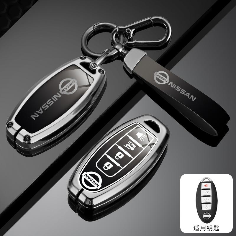 2/3/4/5Buttons Zinc Alloy Leather Car Remote Key Cover Case For Nissan X-Trail Qashqai Sentra Serena Tiida Teana Juke Leaf Micra