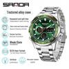 Sanda Men's Waterproof Dual Display Multi-Function Watch with Timer, Snooze, and Night Light.