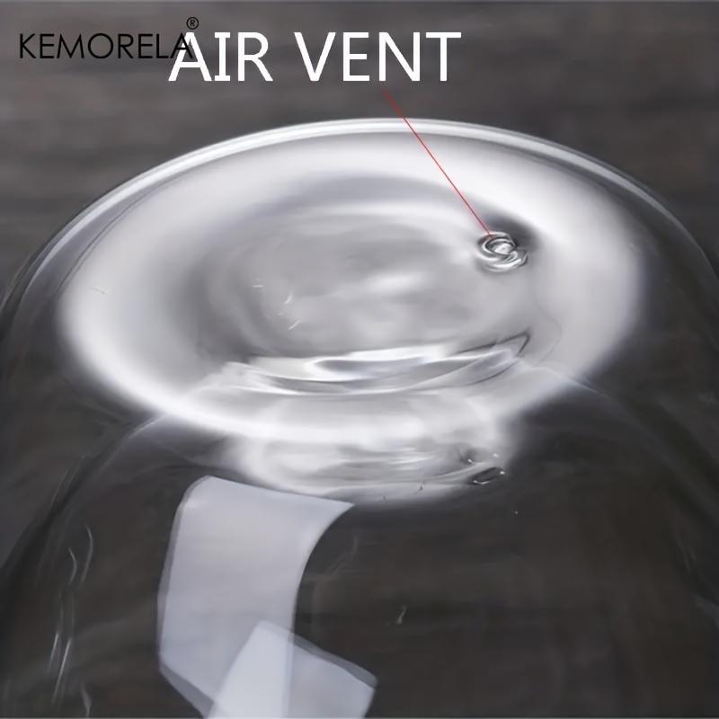 KEMORELA Dubbelwandige Glazen Koffiemok 350/450ML met Bamboe Deksel Heldere Mok met Handvatten voor Warme Dranken zoals Cappuccino
