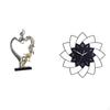 Sculpture with Elegant Floral Timepiece for Bedroom Wedding Bookshelf Cabinet And Cafe Wall Home