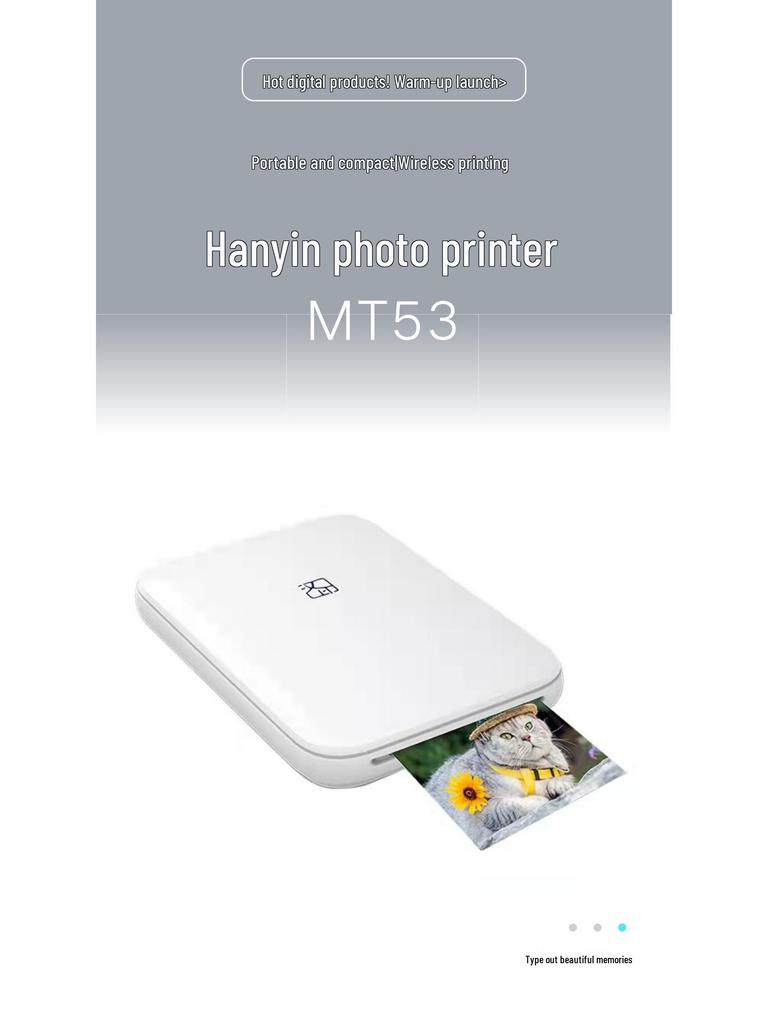 Hanin MT53 Mini Bluetooth Portable Color ID Photo Printer