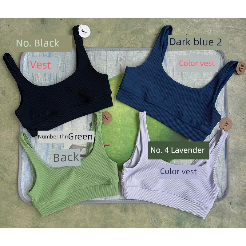 

Foreign Trade Original Order Oni * Axweworewhat High end Yoga Clothes Fifth Pants Set Pilates Fitness Training Wear No. 3 Green Vest L