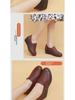 Scarpe con zeppa in pelle da donna primavera e autunno 2025 - Scarpe comode singole per mezza età e anziani
