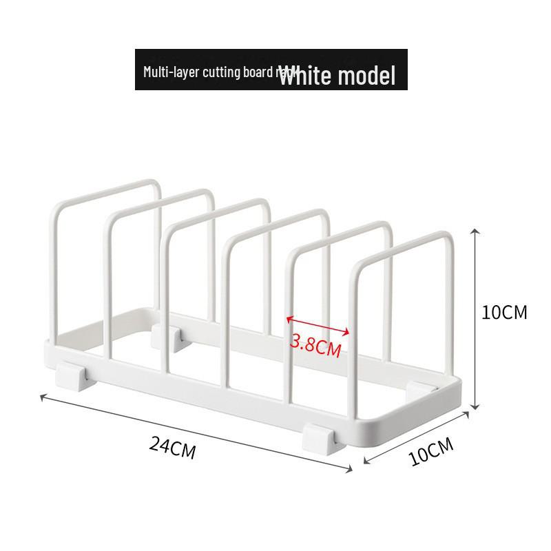Стойка для хранения мисок и тарелок в скандинавском стиле - многофункциональная стойка для разделочных досок белый 1424₽