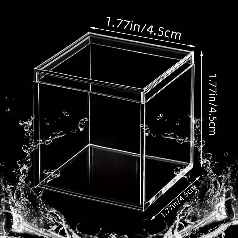 12pcs Clear Acrylic Storage Boxes with Lids for Jewelry Cosmetics Handicrafts Candies Decorative Boxes 4.5cm Jewelrys Organizers
