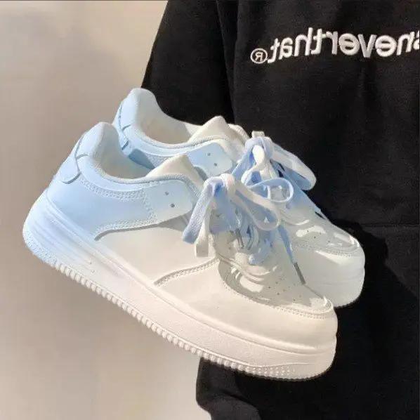 

Корейские оригинальные туфли женские на шнуровке с градиентным цветом для ходьбы 39 Новинка Стильные Высокое качество Y2k Модные предложения Женская обувь 40