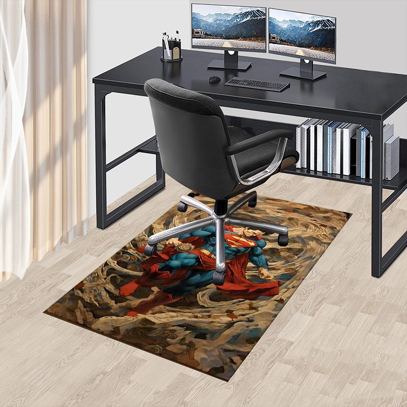 1pc Superman, comic Carpet, for Home & Office Decor, Desk Chair Carpet, Festive Gift,Conference Room CarpetL1250