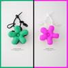 Pingente de Flor da Moda: Chaveiro de Nó de Corda Vermelho Rosa Fofo Dupla Face para Bolsas, Mochilas e Carros