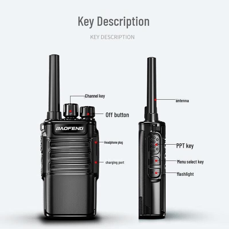 Baofeng BF-888S Plus High-Power Long-Range Walkie-Talkie (CN version)