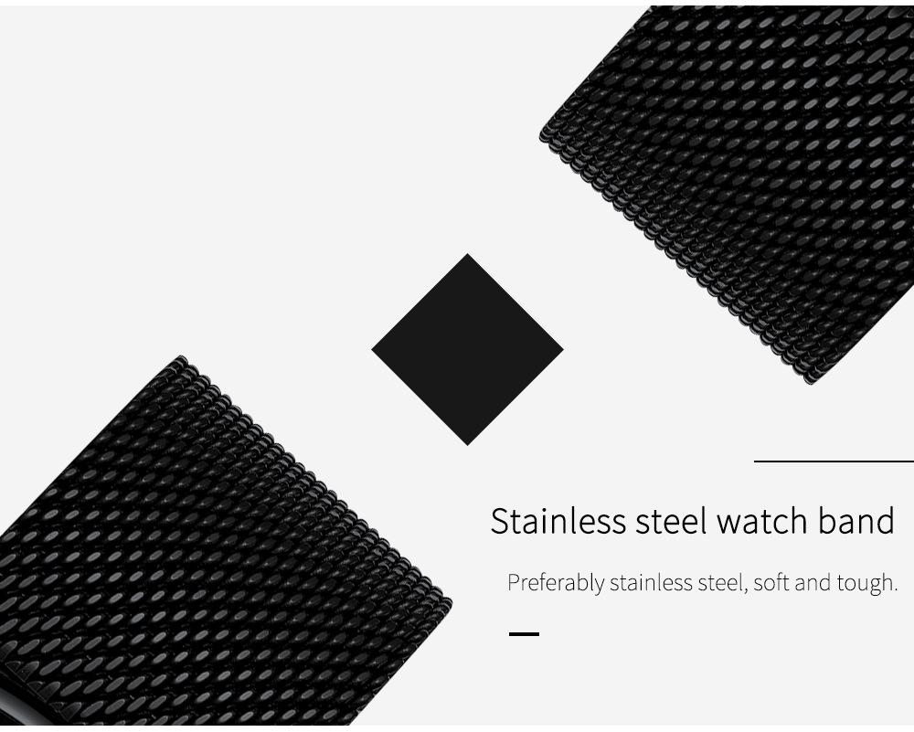 CRRJU 2150 Unisex Wasserdichte Mesh-Band Ausdrucksuhr