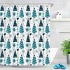 Christmas Cookies Bathroom Curtain Christmas Gift Shower Curtain Bathroom Waterproof Fabric New Year Holiday Decoration Hooks