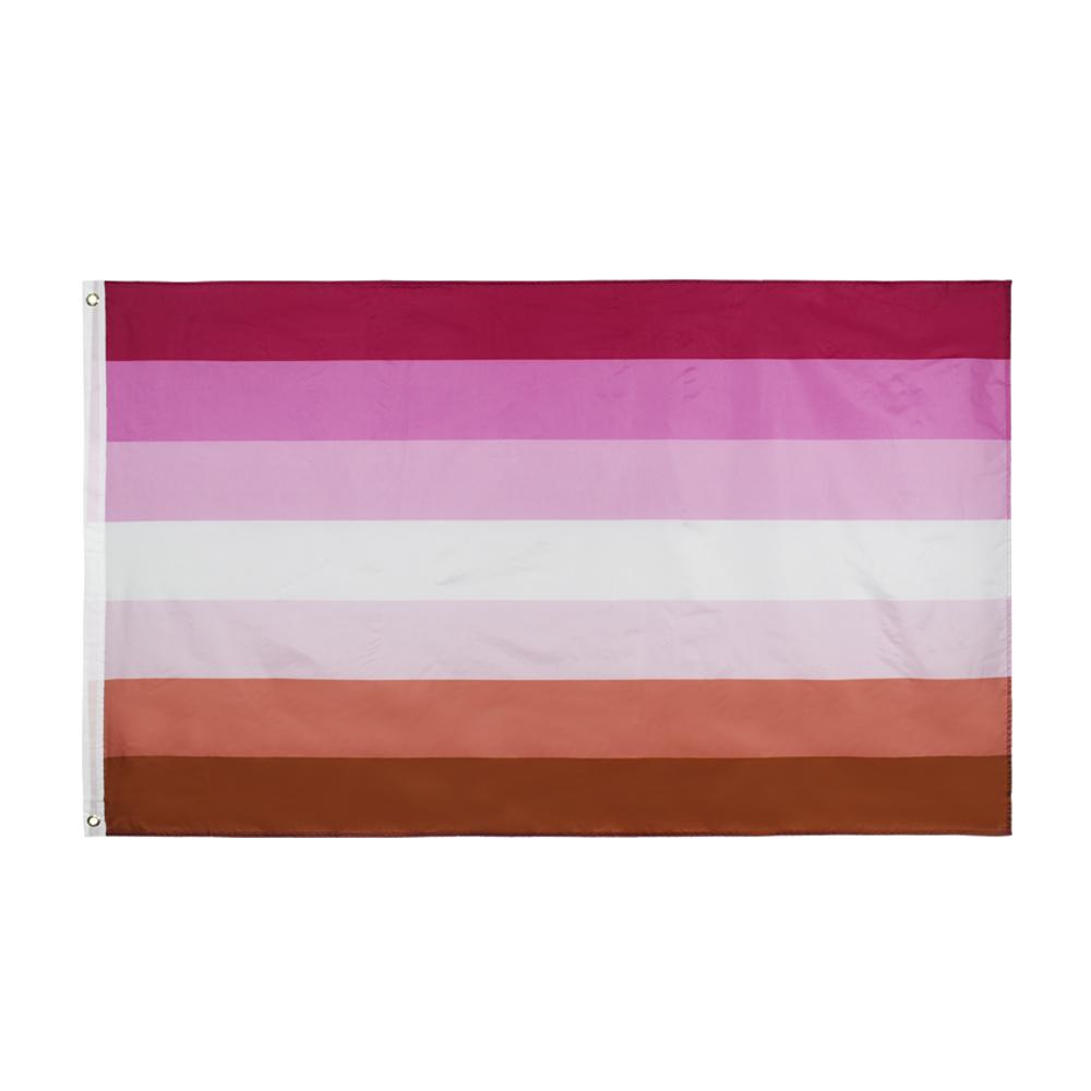 Stock All Inclusive Progress 3x5ft Polyester Big Rainbow Lesbian LGBT Gay Pride Flag Waterproof Lightweight