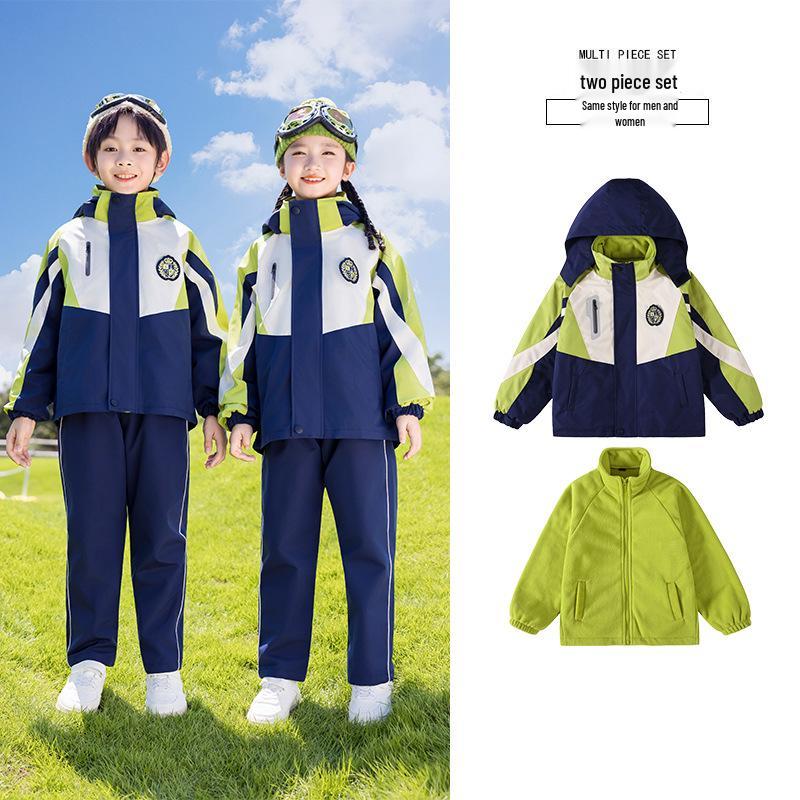 Primary School Windbreaker & Uniform Set for Autumn/Winter - First Grade Sports & Class Uniform 120cm