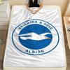 1PC Brighton & Hove Albion Patterned Flannel Blanket Suitable For All Seasons for Home Decor Warmth and Comfort Gifts Holiday Present