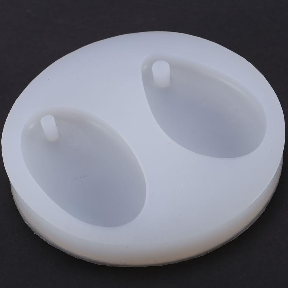 Oval Silicone Jewelry Mould Water Drop Smooth Interior DIY Pendant Mold Round With Hole Time Gem Mold DIY Craft