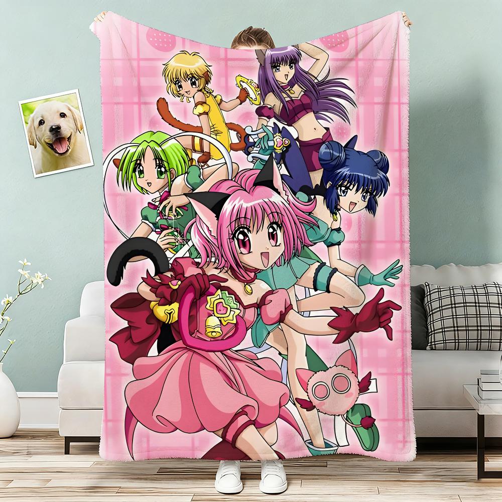 Tokyo MMew Mew Throw Lightweight g Flannel Blanket Soft Skinfriendly for Summer Cooling