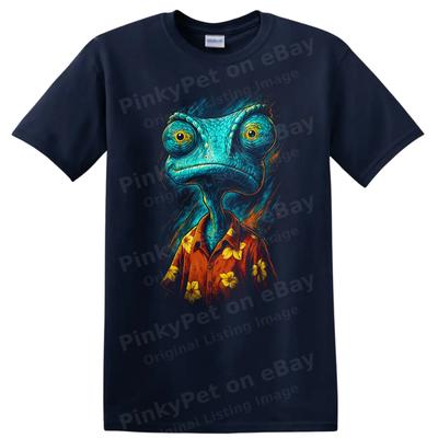 T-shirt Portrait de Caméléon Rango Animal Coloré Psychédélique