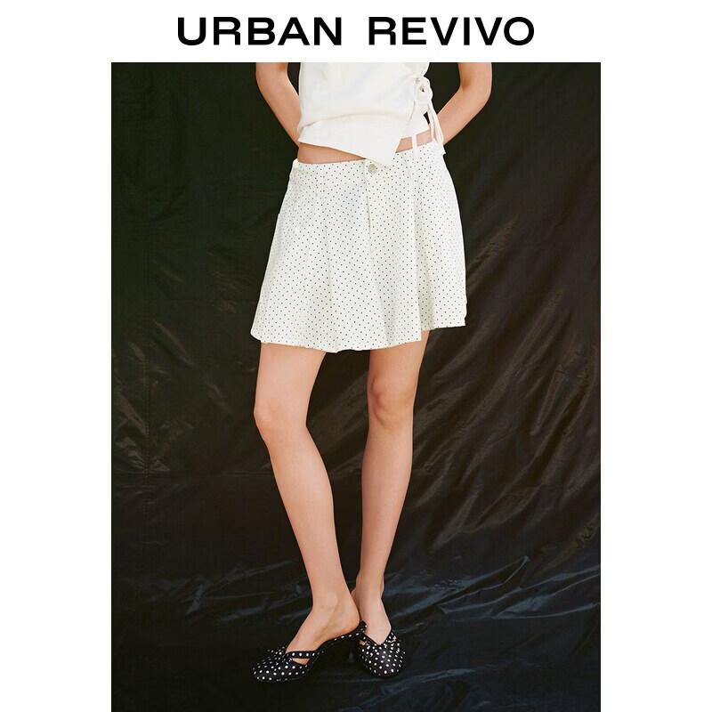 UR Women s Polka Dot Pleated Denim Skort 27