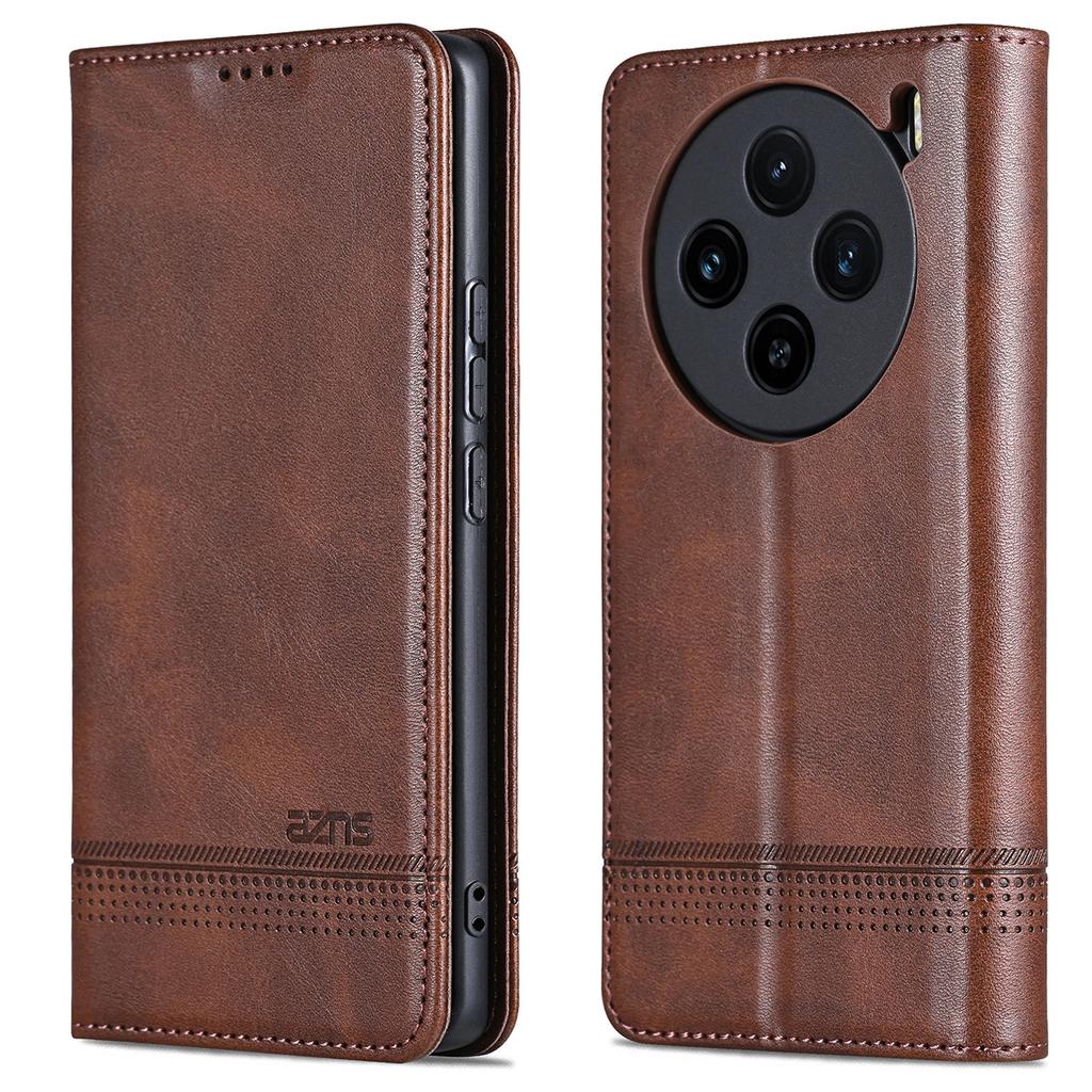 AZNS For vivo X100s 5G Case Magnetic Auto Closing PU Leather Phone Wallet Cover