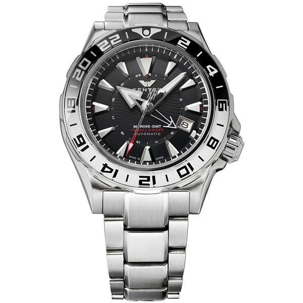 Kentex MARINE GMT Black Men's Metal S820X-01 Wrist Watch
