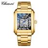 Chenxi Relógio Automático de Ouro de Luxo Masculino Business À Prova d'Água Esqueleto Tourbillon Mecânico de Pulso