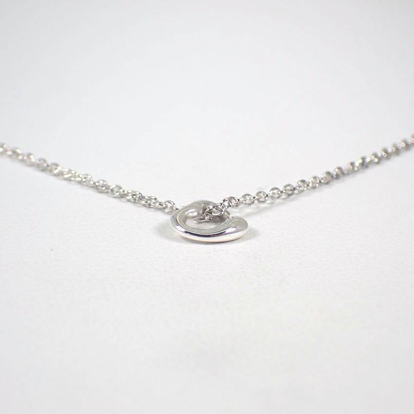 [Pre-owned] TIFFANY 925 Open Heart Pendant/Necklace/j70-7