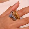 MamacitaSlay Unique Stainless Steel Square Ring Party Design Waterproof Jewelry 2025 New Trendy Accessories High Quality Gift