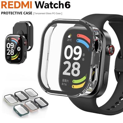 Gehärtetes Glas+PC-Hülle für Xiaomi Redmi Watch 6 Abdeckung Zubehör Displayschutzfolie Uhrenhüllen für Redmi Watch 6