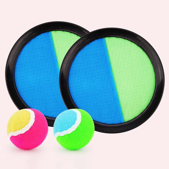 Kids Toss Catch Ball Toy with Adjustable Band Paddle Indoor Outdoor Backyard Parent-children Interactive Sticky Ball Throwing Game Toddlers Boys