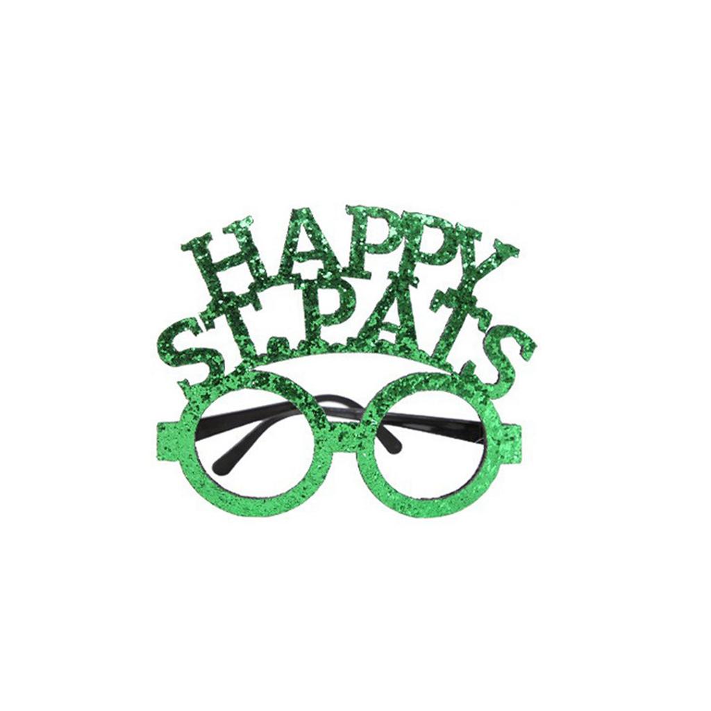 St. Patrick's Day Glasses Non-woven Cap Plastic Green Powder Glasses Irish Festival Glasses.