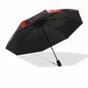 Red Dragon Yin Yang Symbol Circular Art PrintUmbrella, Portable 3-Fold Compact Umbrella for Men & Women Gift