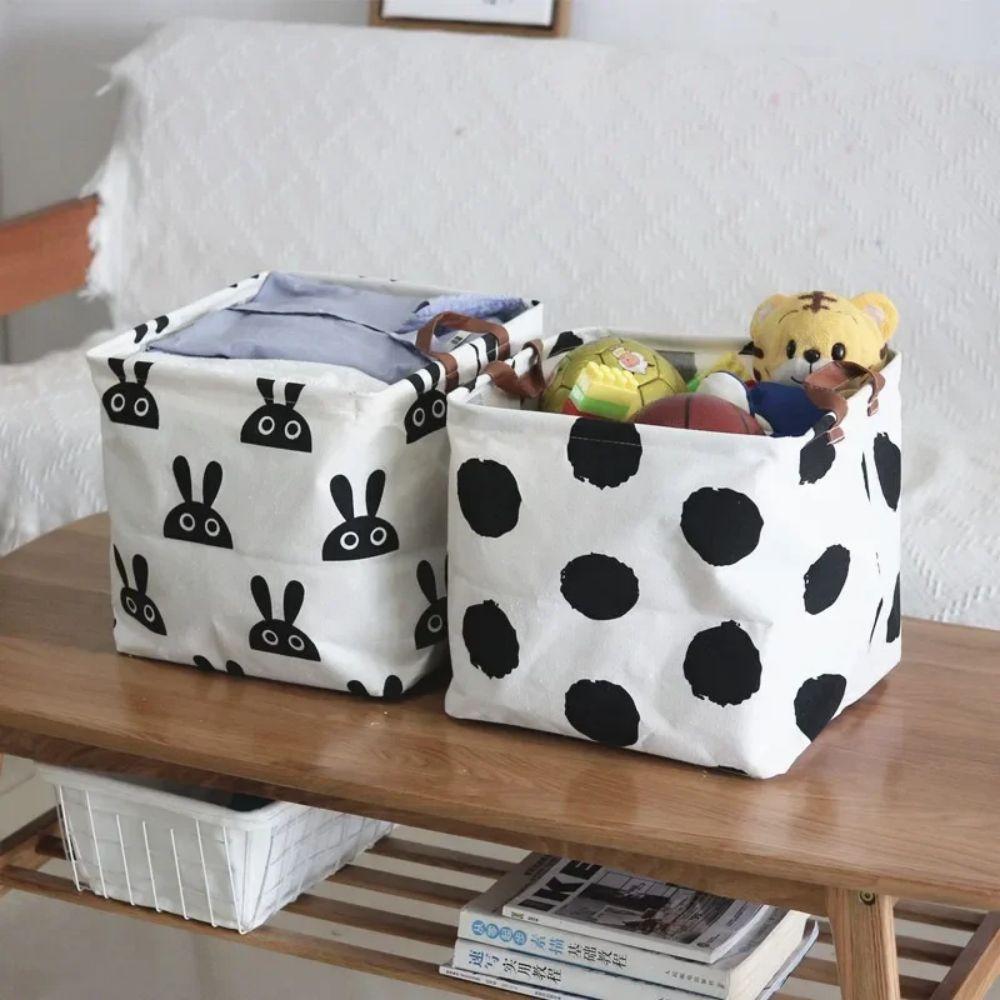"Laundry Basket Cotton and Linen Dirty Clothes Laundry Basket Foldable Laundry Basket Storage Household Sundries Storage Basket