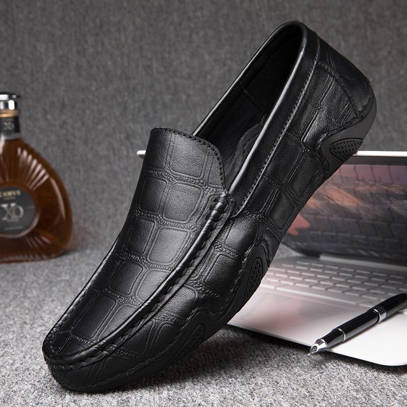 Мужская кожаная обувь Мокасины Обувь для вождения 44 коричневый — фото 4