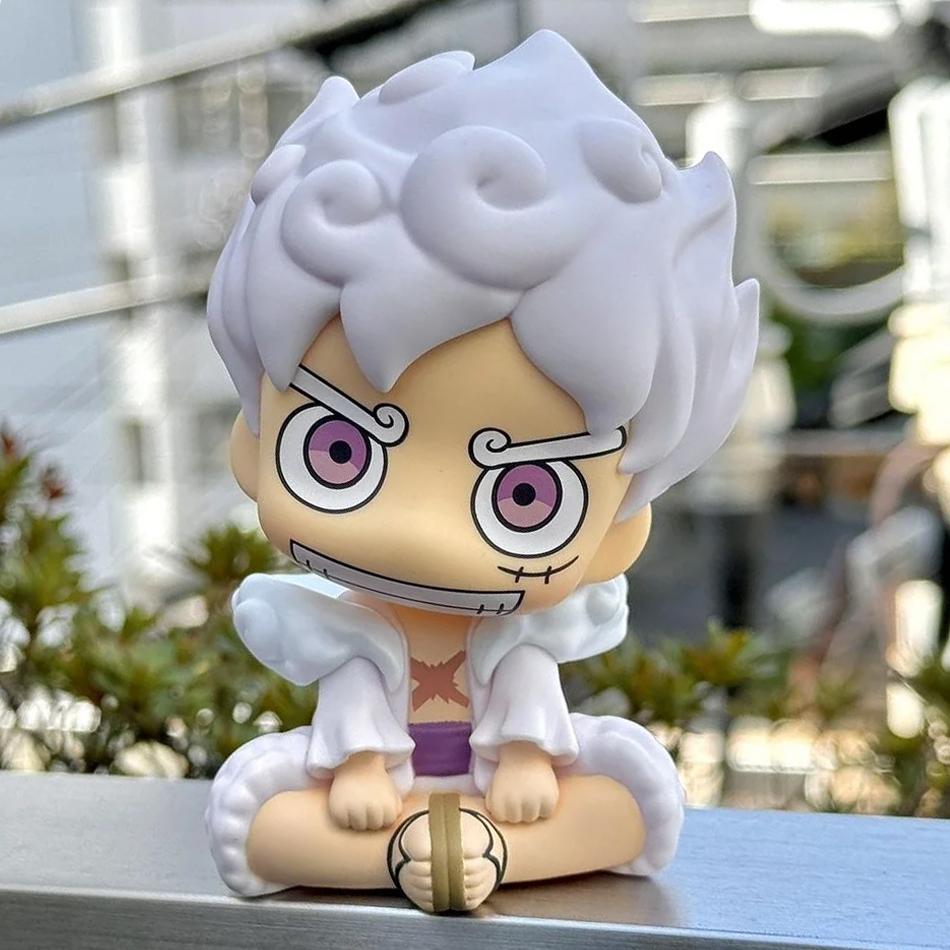 10cm ONE PIECE Anime Figure Look Up Gear 5 Monkey D. Luffy Action Figure Q Version Luffy Figurine PVC Collections Model Doll Toy