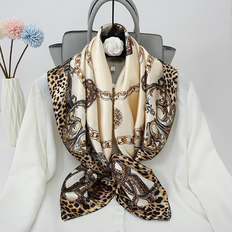 Large Silk Square Scarf for Women - Spring and Autumn All-Match Accessory