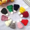10pcs DIY Christmas Mini Knitting Doll Hats Ornaments Mini Wool Hat  Christmas Ornaments