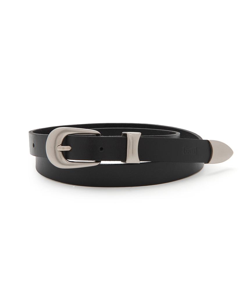 Egseupieo Metal Hoop Leather Belt