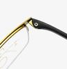 Ultralight Progressive Reading Glasses for Women Men Half-rim Rectangle +0.75 to +4 Multifocus Clear Vision