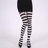 Pantimedias a rayas estilo gótico Punk para mujer, medias largas de arco iris, medias elásticas ajustadas de cintura alta para Halloween y Navidad