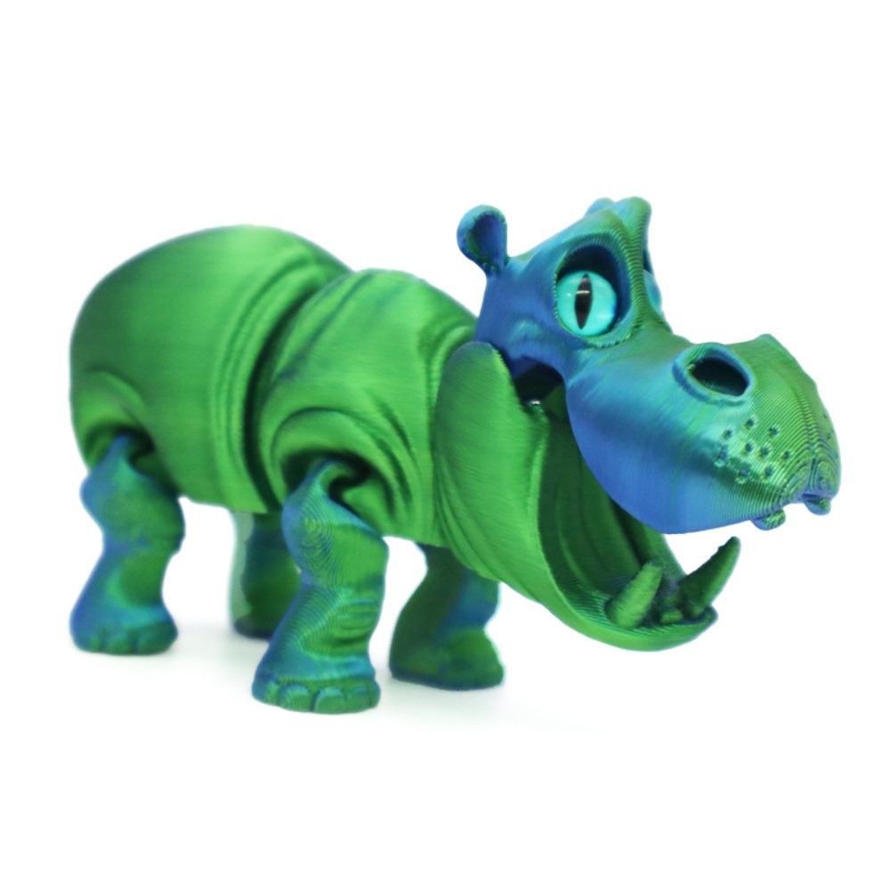 

Фигурки гиппопотама, напечатанные на 3D-принтере, с несколькими подвижными суставами, Модель гиппопотама, напечатанная на 3D-принтере, Детские игрушки Style B