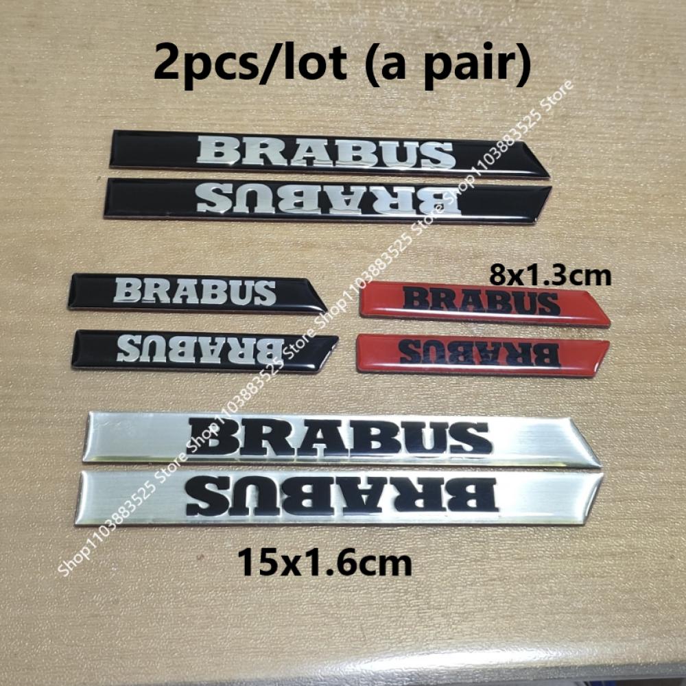 AAWI1 2pcs A Pair Door or Rear Trunk Emblem Badge Sticker Compatible Compatible for Brabus W212 W204 W205 W463 W464 W221 W213 W206 W253 Modified 