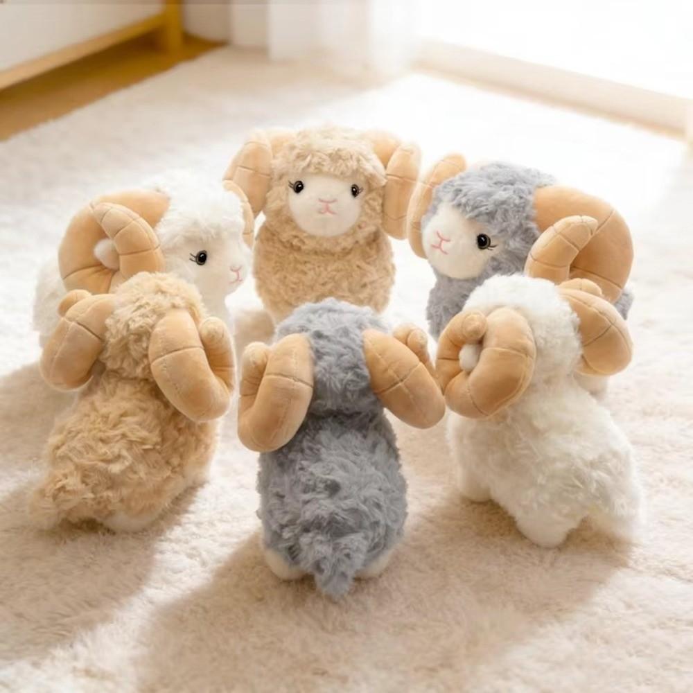 Warm Cozy Simulation Sheep Plush Toy Hugging Appease Fluffy Sheep Plush Doll For Kids