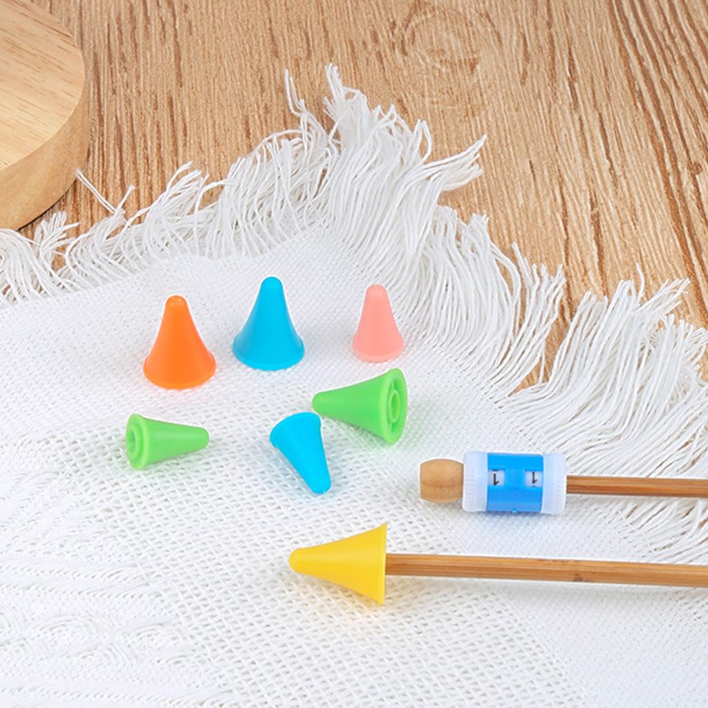 20Pcs Cute Knitting Needle Point Protectors Colorful Knitting Needle Point Protectors Needle Tip Stoppers Cap Holder