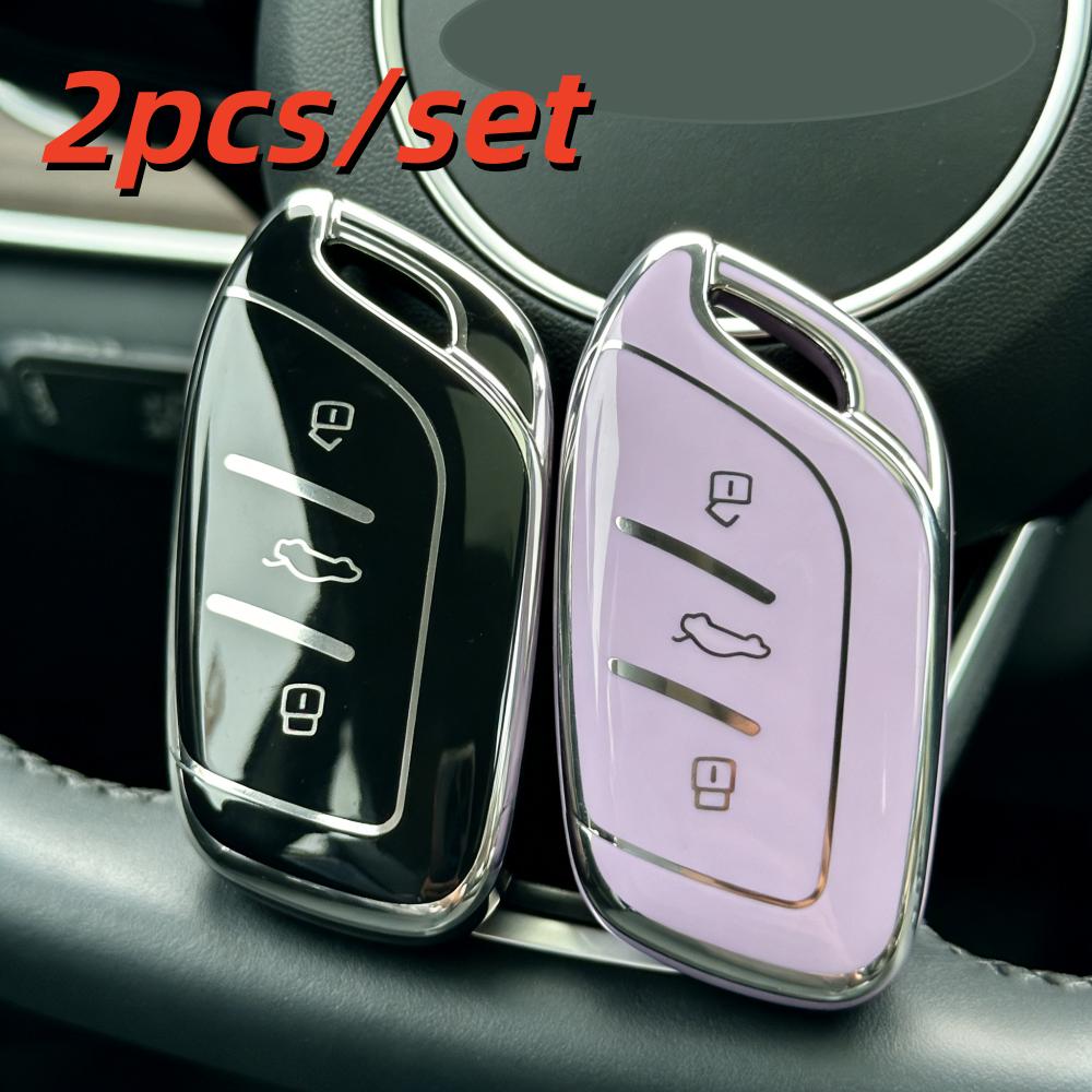 2pcs Car Key FOB Case Covers for Roewe RX5 I6 I5 RX3 RX8 ERX5 MG5 Saic MG ZS EV MG6 EZS HS EHS 2019 2020 3Buttons