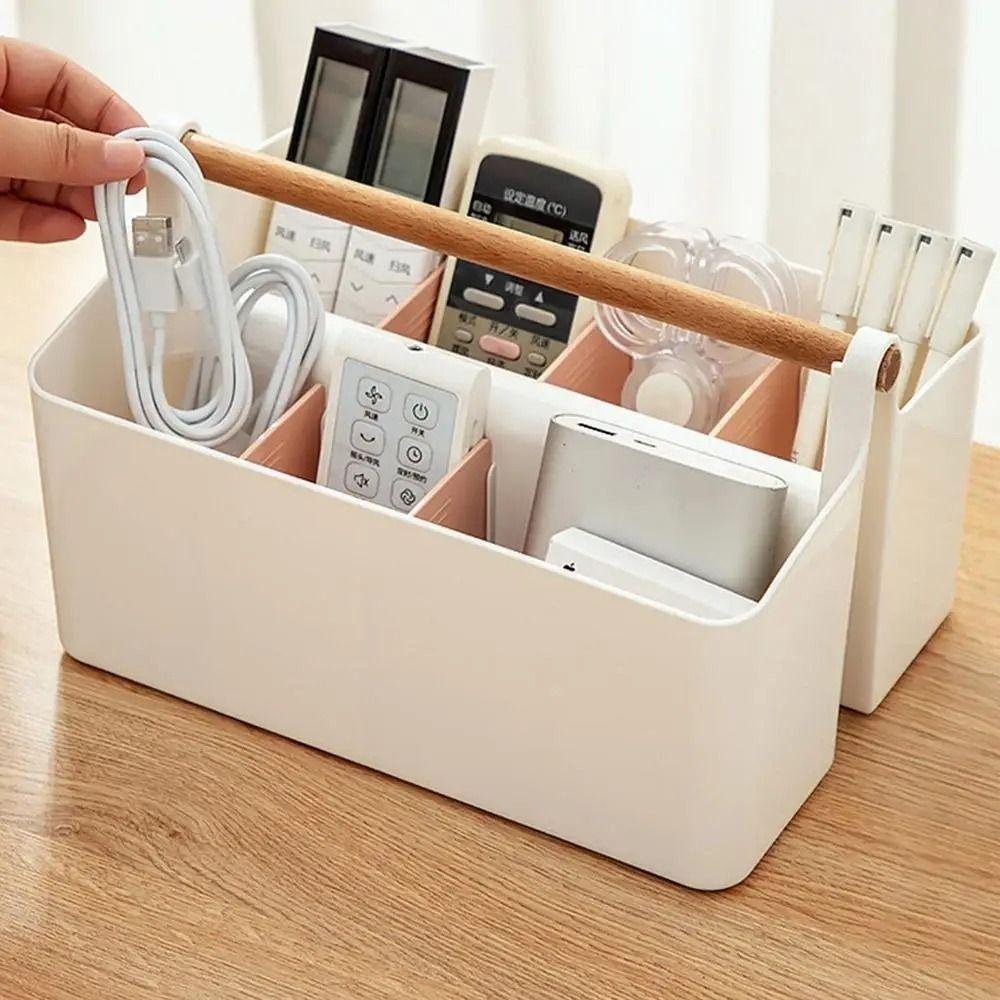 Plastic Desk Storage Organizer Portable Storage Box Storage Containers Desk Stationery Box  Women