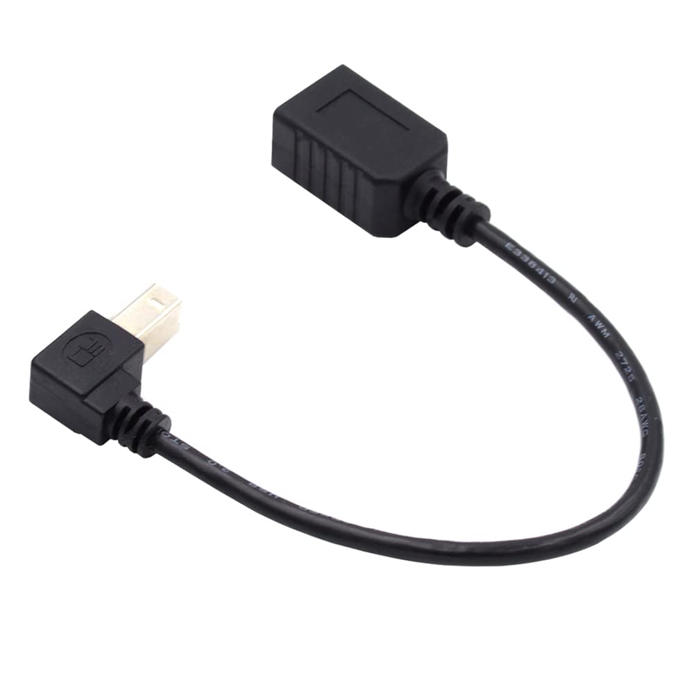 Cabo de Extensão USB Tipo B Macho para Fêmea NFHK 90 Graus para Cima 20cm para Impressora Scanner Disco 2.0