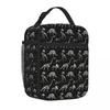 Bestselling Dinosaur Fossils In Black Sporty Camping Lunch Bag Outdoor Picnic Sports Lunch Bag