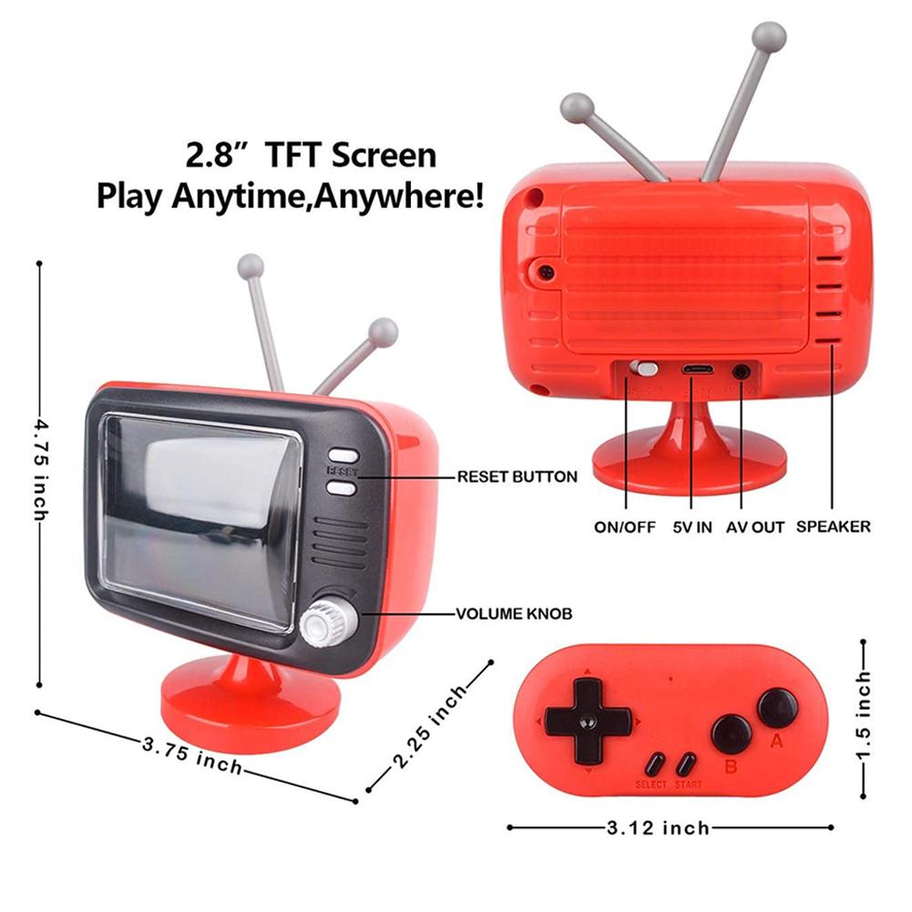 Retro Game Console Classic Mini Television Game Console Built-in 300 Games 8-Bit Game Console With Controllers For Adults Kids
